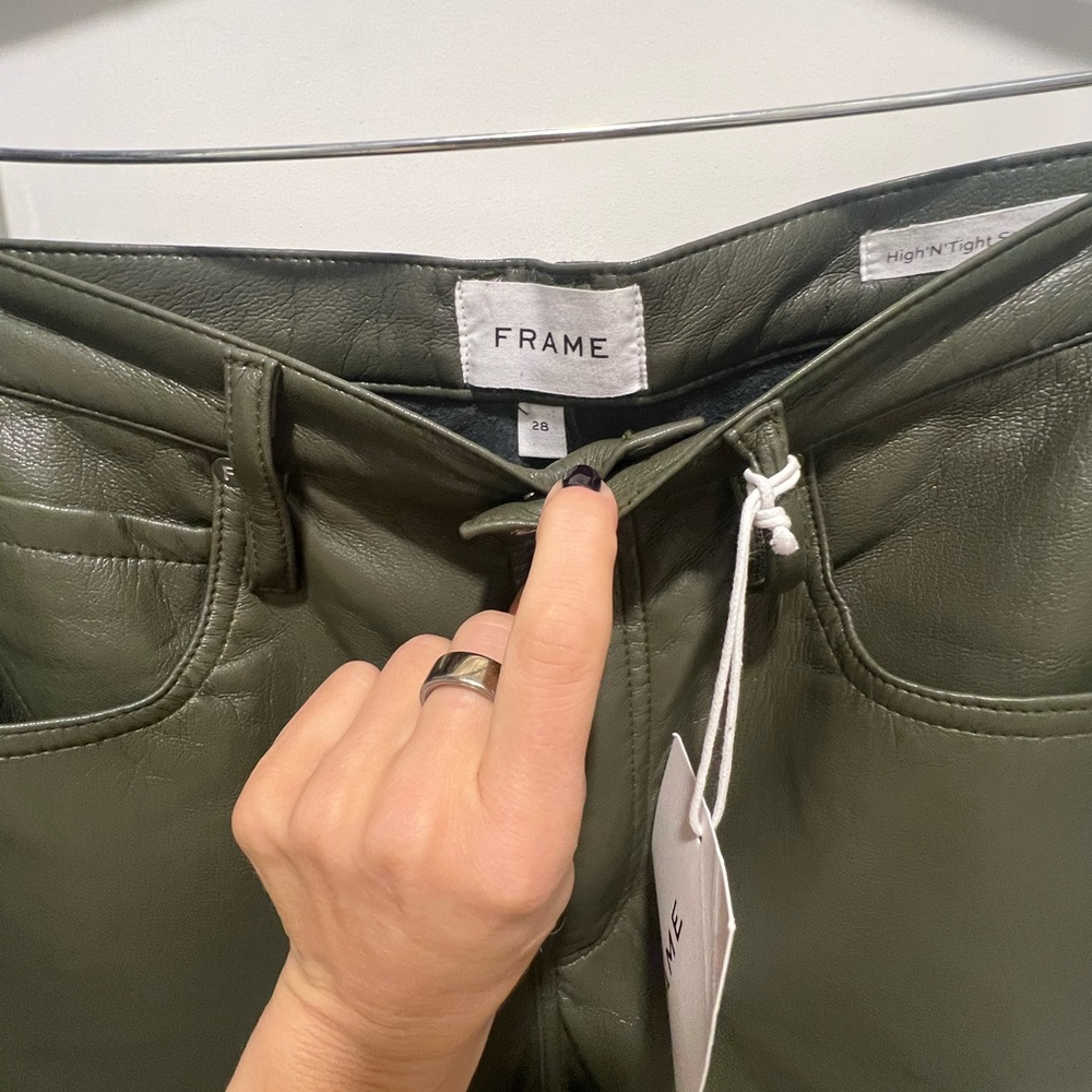 Frame Denim Olive Straight Leg Pants